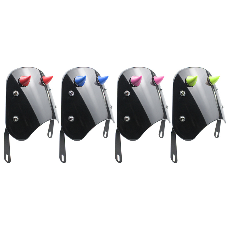 No.9 Niu Electric Scooter Modified Windshield Motorcycle Headlight Windshield Front Cover Helmet Decoration Horns