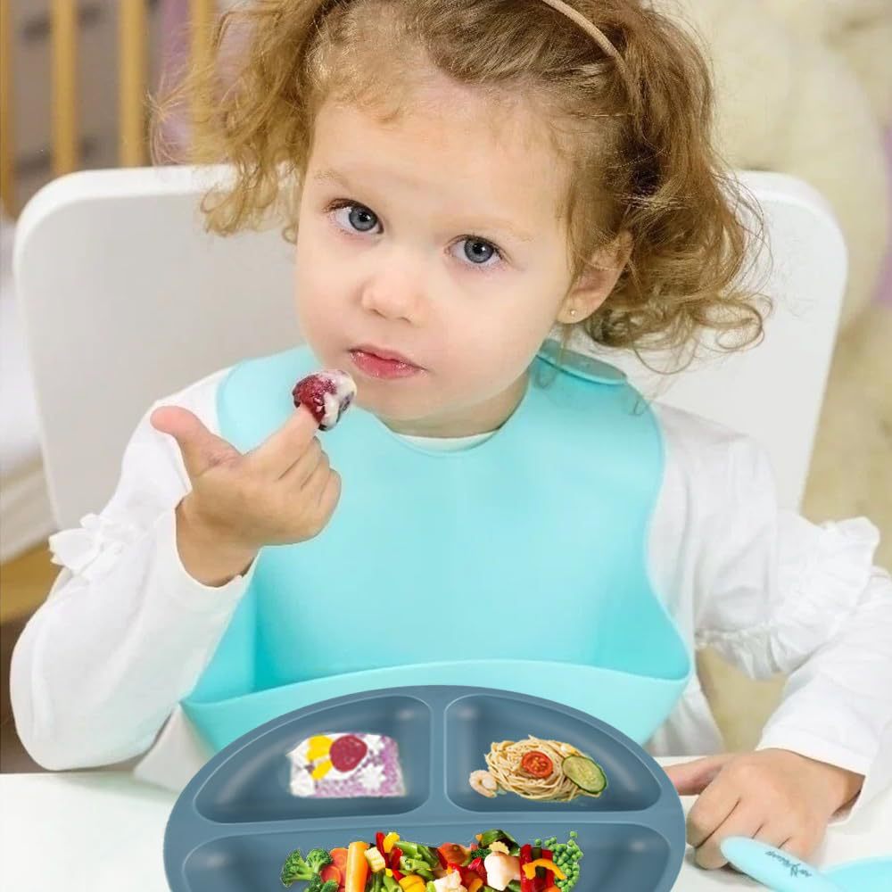 Cross-Border Baby Eating Bibs, Food Supplements, Silicone Baby Super Soft Teether, Kidsren's Bibs, Saliva and Anti-Dirty Artifacts