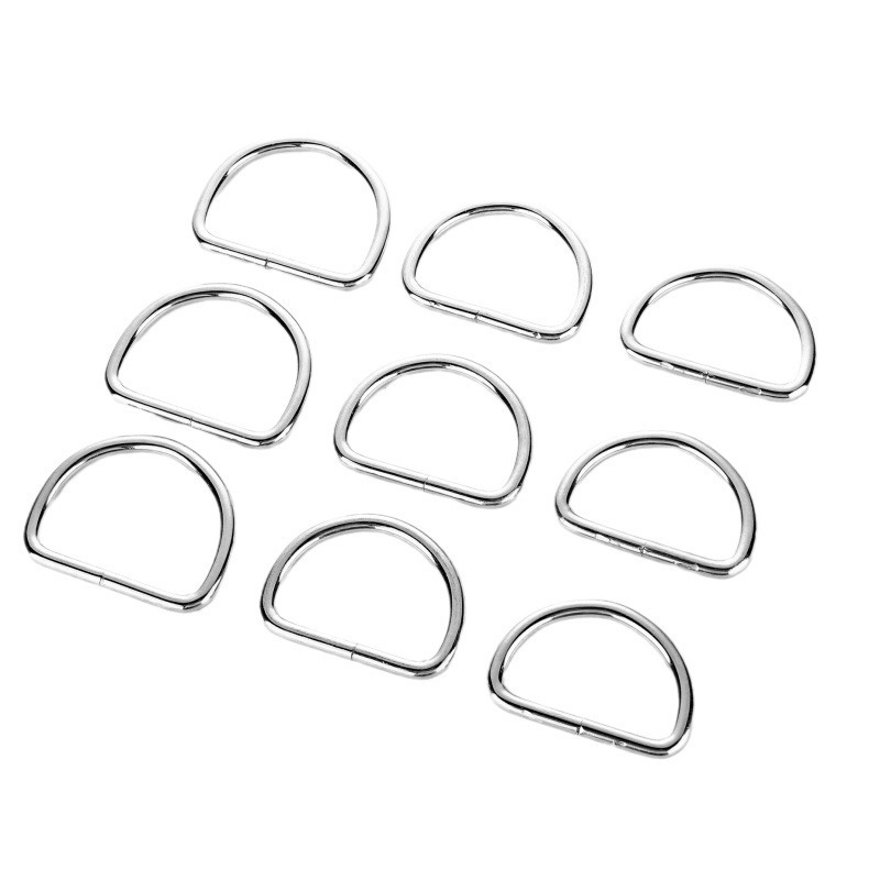Factory supply luggage outdoor pet metal semicircular d-ring alloy d-buckle hardware accessories d-buckle metal