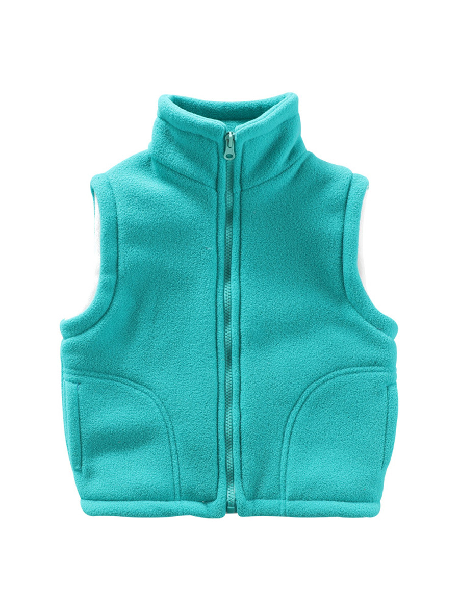 Children's Vests for Men and Women, Suitable for Outerwear in Spring, Autumn, and Winter, Thickened Fleece Vests, Kindergarten Uniforms with Printed Logo
