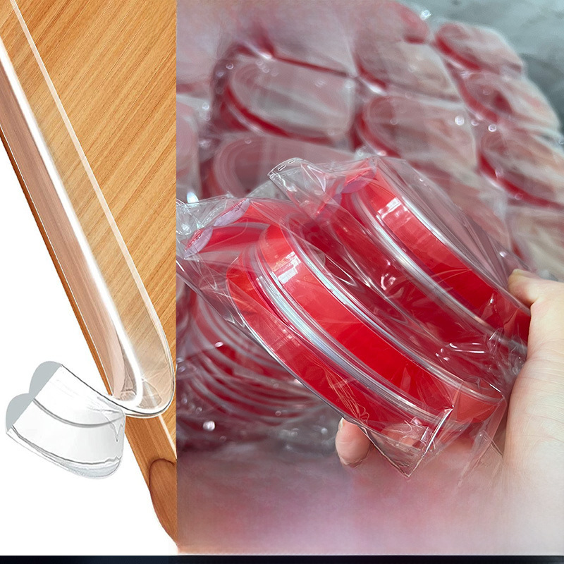 Upgraded Transparent Safety Anti-collision Strip Table Edge Strip Wringing Soft Corner Anti-collision Anti-collision Strip Protection Wall Corner Strip