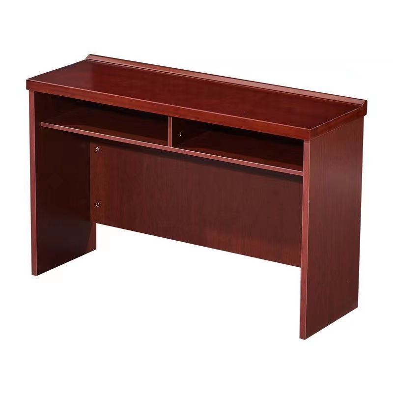 Double Conference Table Painted Solid Wood Leather 1.24m Study Table Conference Room Long Table Training Table and Chair Combination