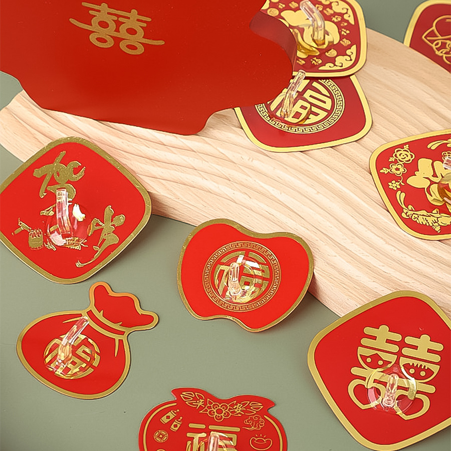 Новый праздничный акриловый крючок, без сверления, оптовая продажа