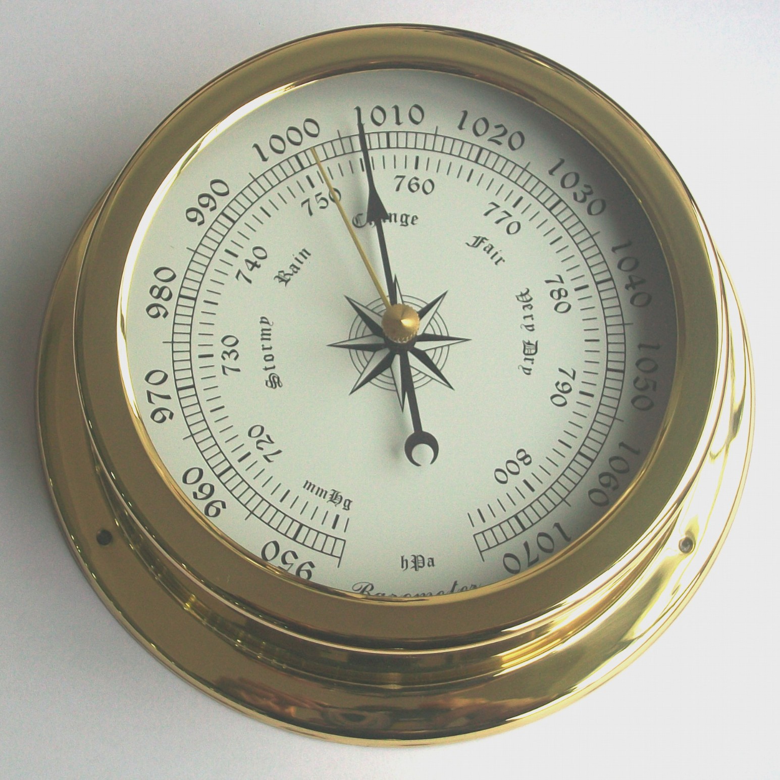 B9145-Diameter 145mm Brass Shell Barometer, Marine Barometer, Aneroid Barometer