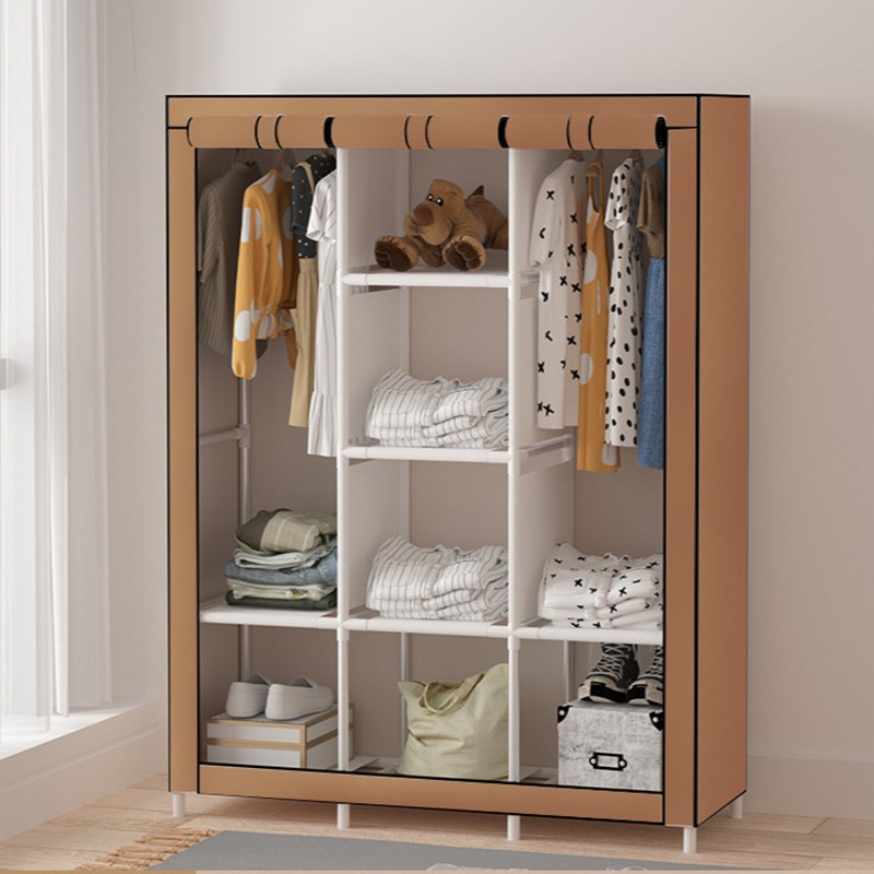 Simple Wardrobe Bedroom Storage Wardrobe Non-Woven Fabric Organizer Wardrobe Export Hot-Selling Wardrobe Wardrobe
