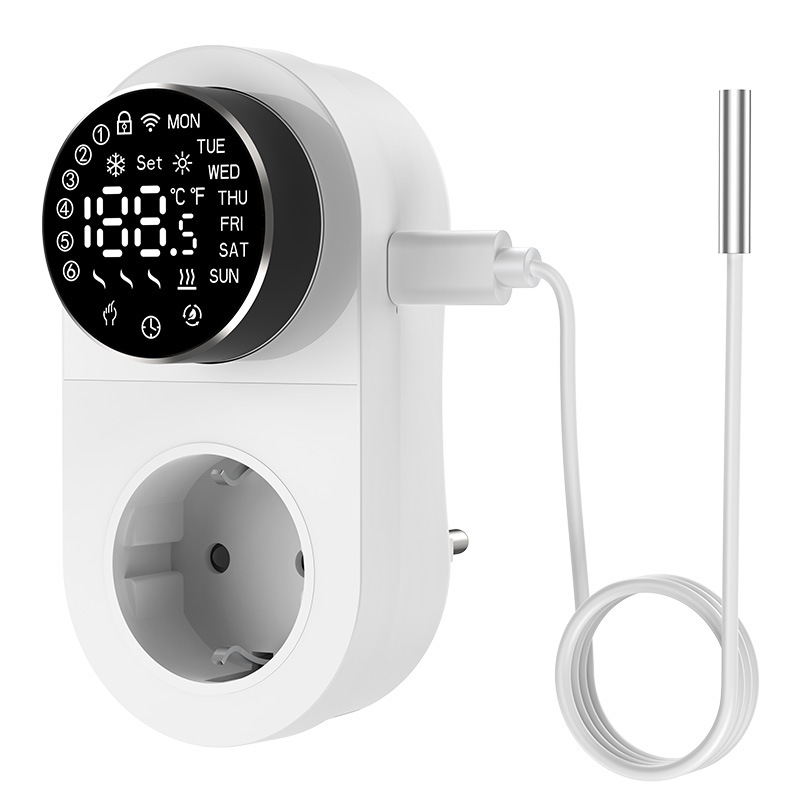 Amazon Programmable WiFi Smart Thermostat Socket 1800W Digital Knob APP Control Temperature Control Socket