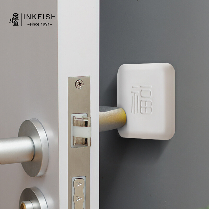 Door collision anti-collision stickers thickened door handle refrigerator door lock door rear wall anti-collision cushion door touch