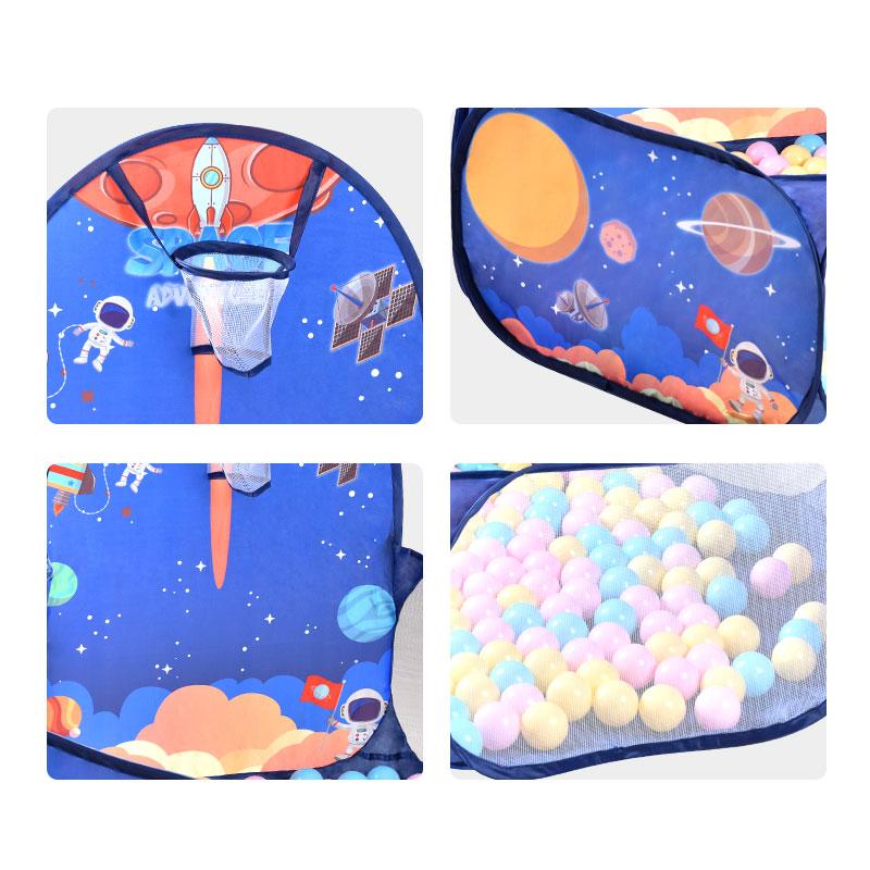 Children's Space Tent Game House Shooting Stacking Indoor and Outdoor Ocean Ball Pool Fence Baby Kids Toy Gift