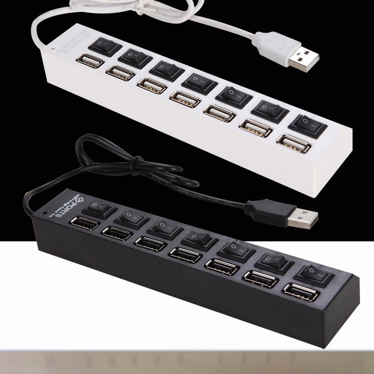 Взрывной семи-портовый переключатель 2.0 хаб сплиттер высокоскоростного расширения USB удлинитель для компьютера