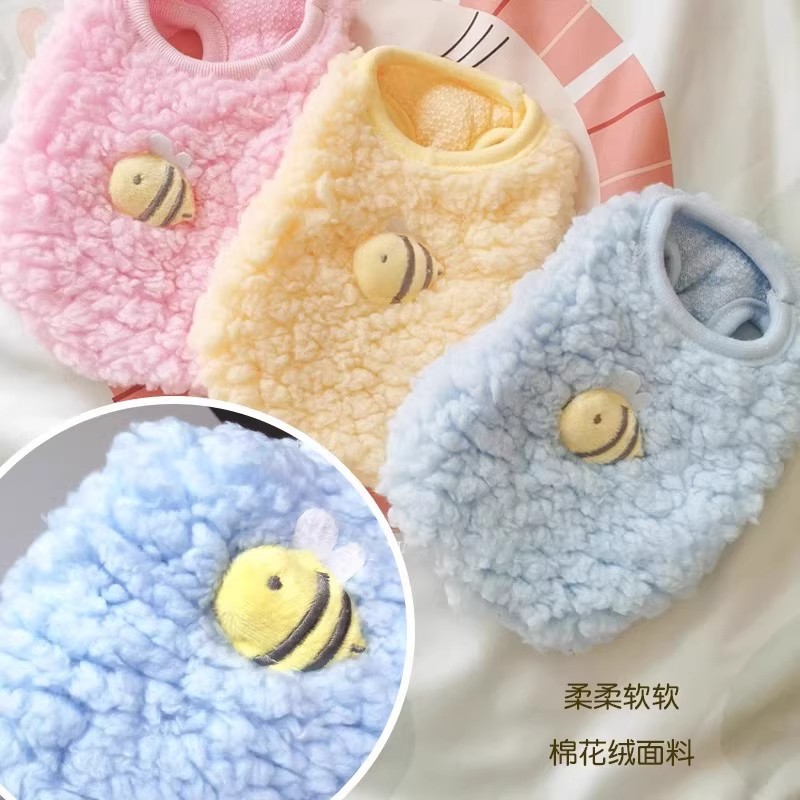 Pet Clothes for Small Pets, Winter Clothes with Fleece, Cute Rabbit Vest, Autumn and Winter Clothes for Teacup Dogs, Small Puppies, and Kittens