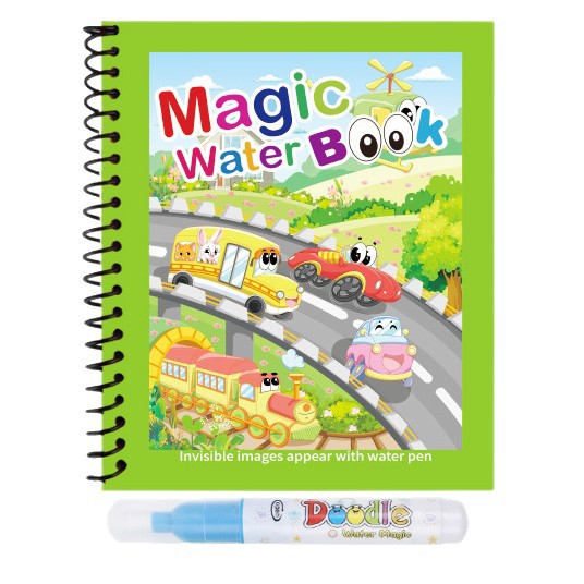 Cross-Border English Children's Magical Water Painting Book, Reusable Kindergarten Educational Coloring Book for Babies, Repeated Doodling Book