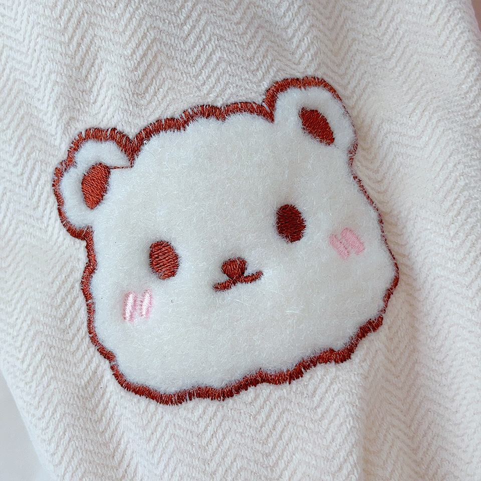 South Korea ins style bear warm oversleeve women's winter antifouling flannel oversleeve extended down jacket oversleeve wholesale