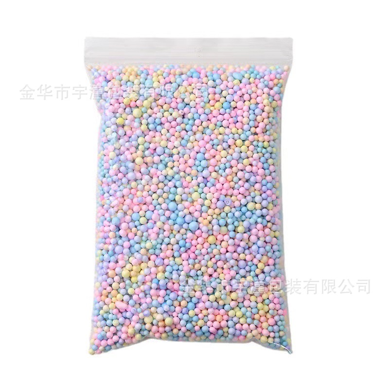 Amazon color foam particles DIY handmade material environmental protection styrofoam ball filled with decorative particles