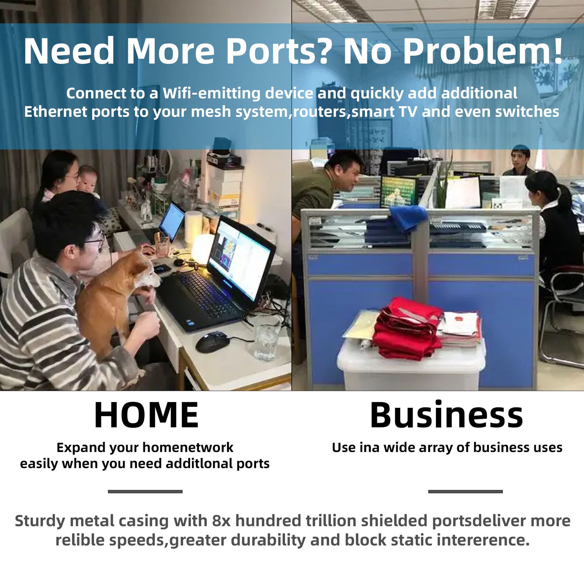 New 8-port 100M Ethernet 10/100M switch home monitoring office computer network cable distributor