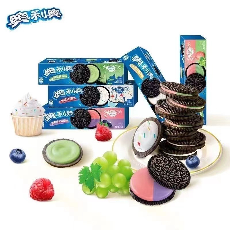 Oreo Sandwich Biscuits 97g Classic Original Multi-Flavor Casual Snack Snack Food Whole Box Wholesale 24 Boxes