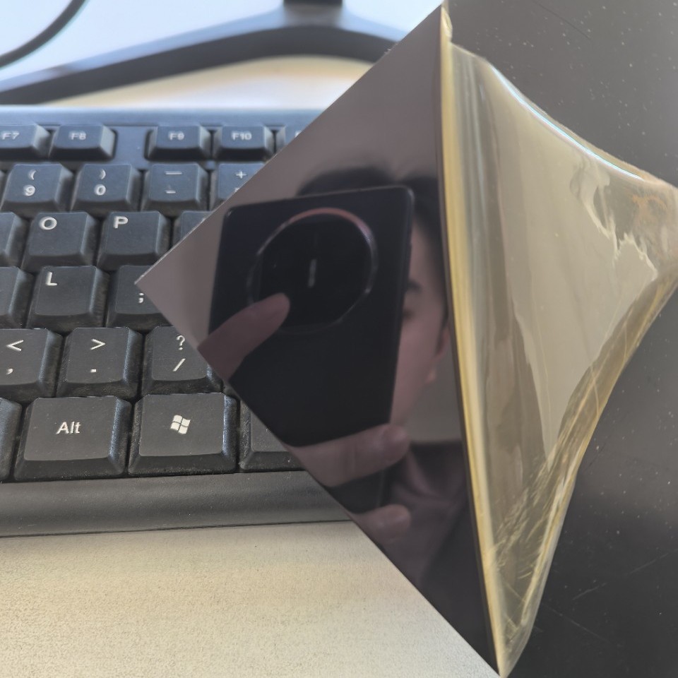 Черная анодированная зеркальная алюминиевая пластина, черная покрытая зеркальная алюминиевая пластина, лазерная маркировка, штамповка, гибка