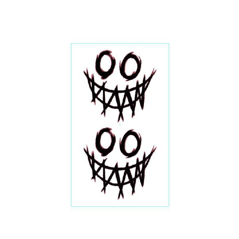 Dark Grimace Clown Tattoo Sticker Halloween Tattoo Sticker Rose Witch Flame Flashing Star Changle Tattoo Sticker