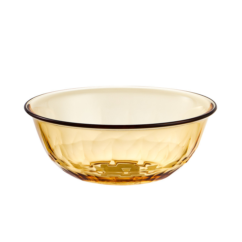 Terefik Amber Household Heat-resistant Glass Tableware Set Diamond Transparent Glass Bowl Amber Dishes