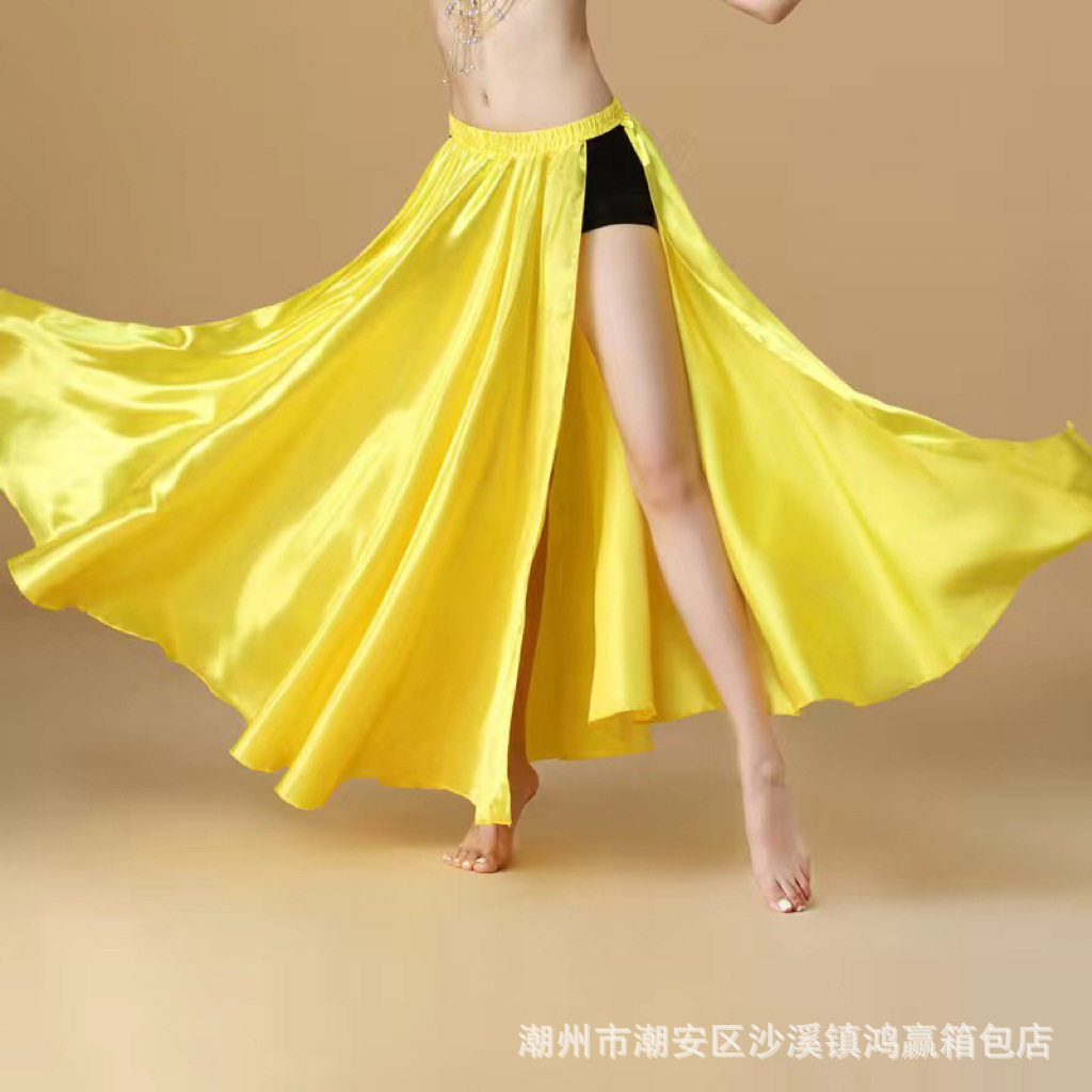 Костюм для belly dance индийского танца 2024 года с разрезами по бокам и длинной юбкой для выступлений в ночных клубах