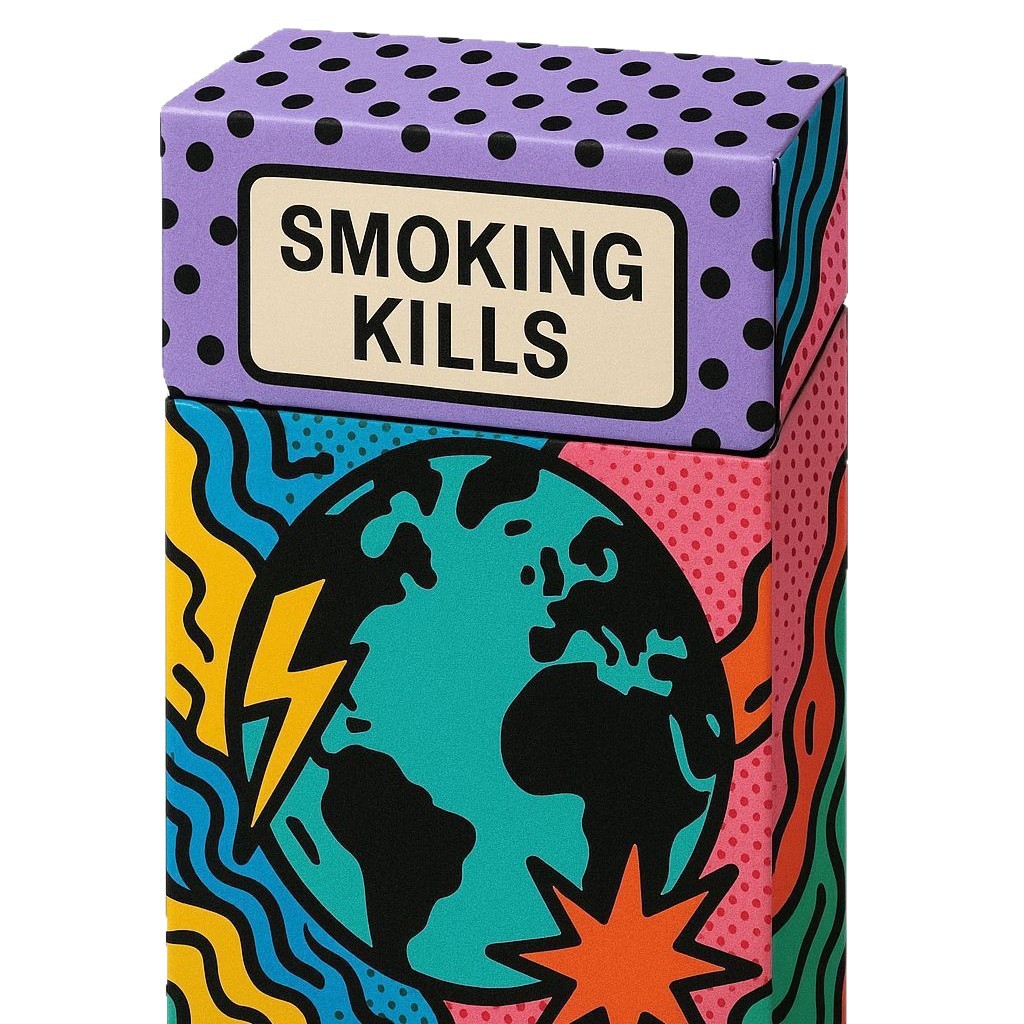 Wholesale Trendy Fashion White Card Cost-Effective Flip-Top Integrated Cigarette Case Fashion Cross-Border Graffiti Style Paper Cigarette Case Customization