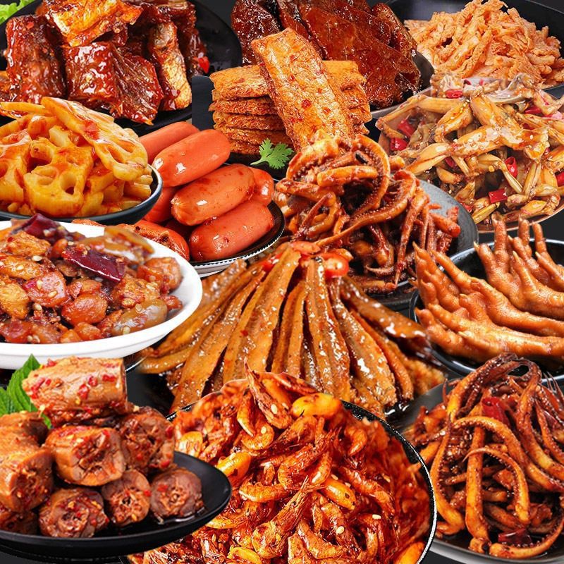 A Complete Collection of Snacks to Satisfy Your Cravings, Various Spicy Snacks, Gift Packs, Mixed Gift Boxes, Fish, Duck Necks, Spicy Strips, Etc