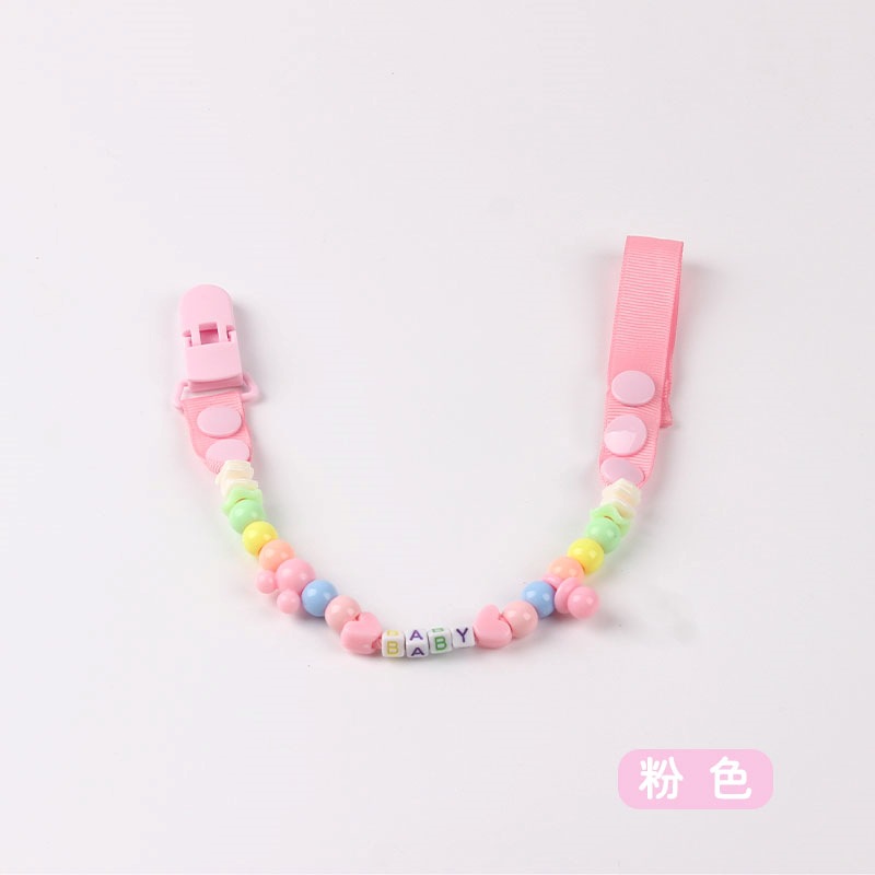 Baby Beaded Pacifier Anti-drop Chain Toy Anti-drop Belt Tooth Glue Anti-drop Chain Nipple Clip Toy Belt