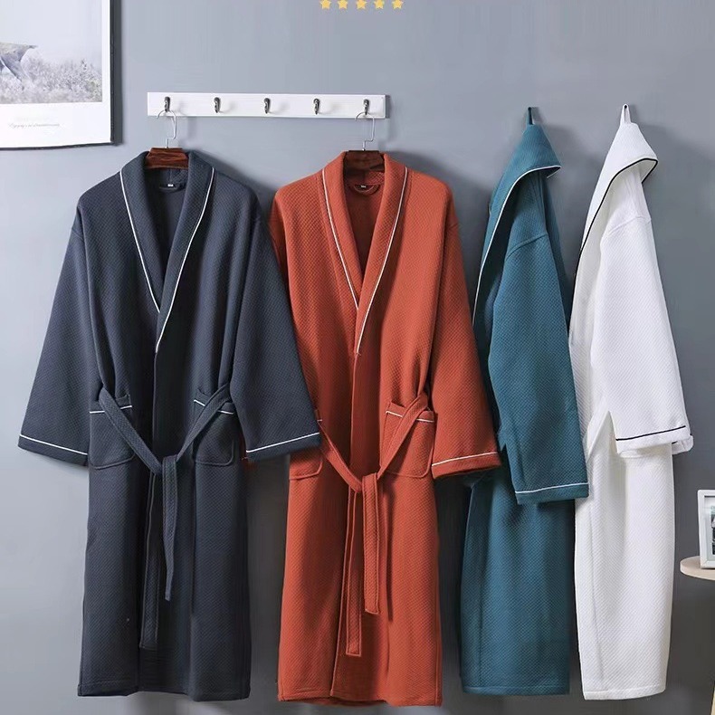 Ato Hotel Same Bathrobe Men's and Women's Adult Nightgown Absorbent Quick-drying Couple's Nightgown Household Bath Towel Bathrobe