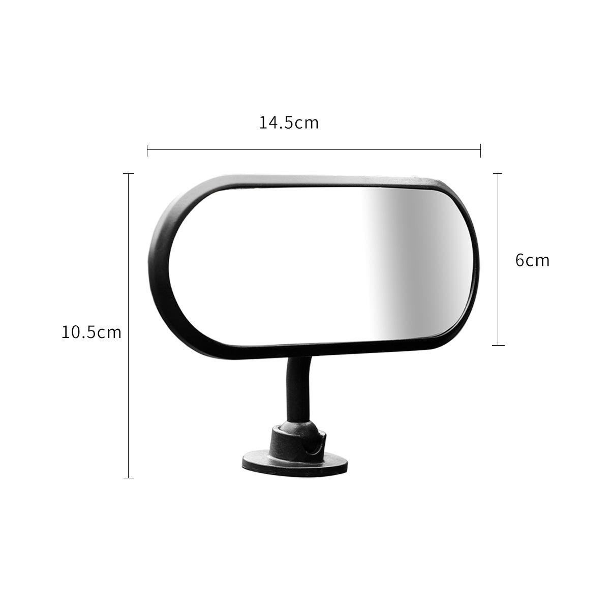 Car Rearview Mirror Auxiliary Mirror, Interior Suction Cup Baby Observation Mirror, Reverse Auxiliary Mirror, Blind Spot Mirror, Large Field of View Car-Mounted