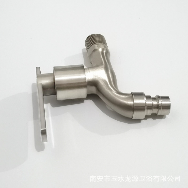 Brushed imitation 304 washing machine faucet flat 4 points pointed faucet quick open pointed faucet factory wholesale