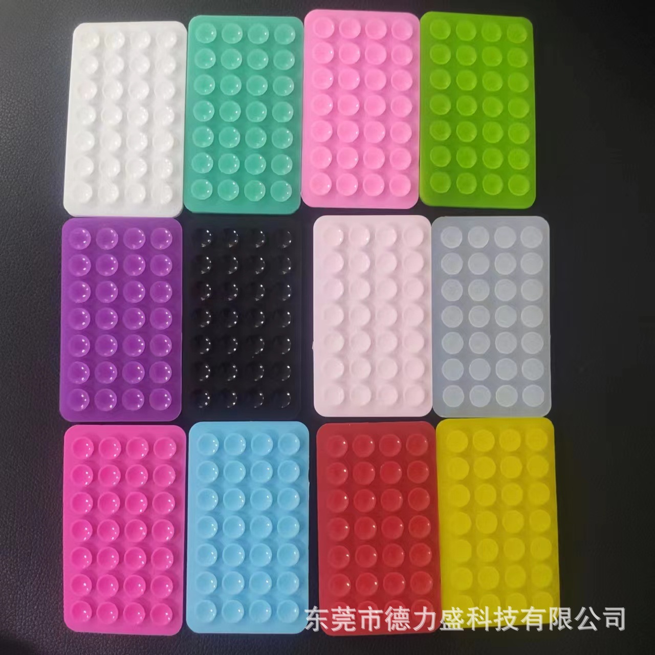 Double-Sided Silicone Suction Cup 28/24 Square Mobile Phone Holder Tablet Bag Charger Universal Suction Cup Holder