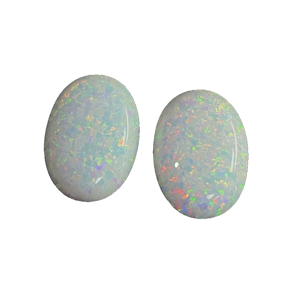 Manufacturer Wholesale Colored Opal Synthetic Opal Round Oval Pear-Shaped Flat Plain Opal Cabochon Loose Stone