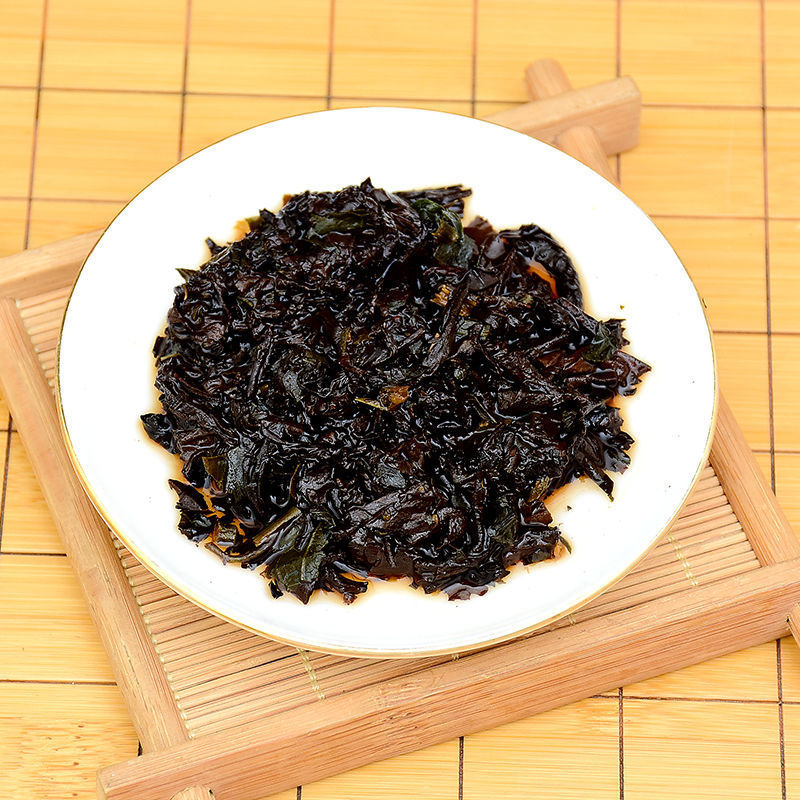 Nuomi Xiang Small Golden Brick Yunnan Menghai Pu'Er Small Tea Cake, Ancient Tree Palace Ripe Tea, Mellow Aroma Small Square Brick, Sticky Fragrance