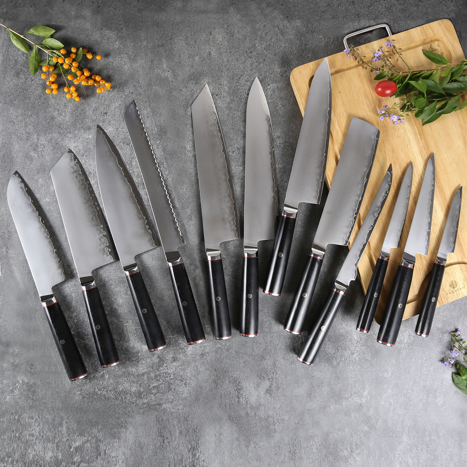 Набор ножей Sanhe из стали 10Cr15MoV, кухонный нож, нож шеф-повара, нож для фруктов, универсальный нож, заточка