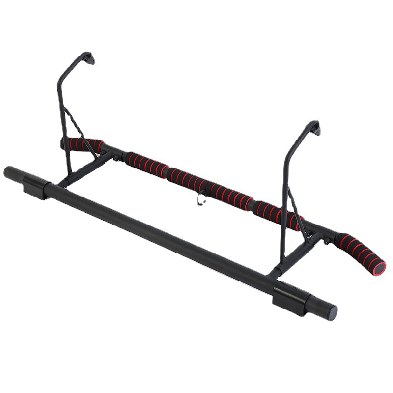 Pull-up fitness equipment home indoor nail-free hook-type door single and double rod fitness device foldable
