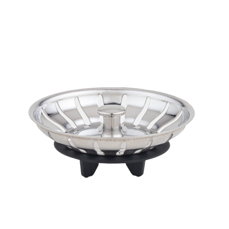 Foreign Trade Kitchen Sink Drain Cover with Three-Claw Gasket Filter Stainless Steel Sink Sink Accessories