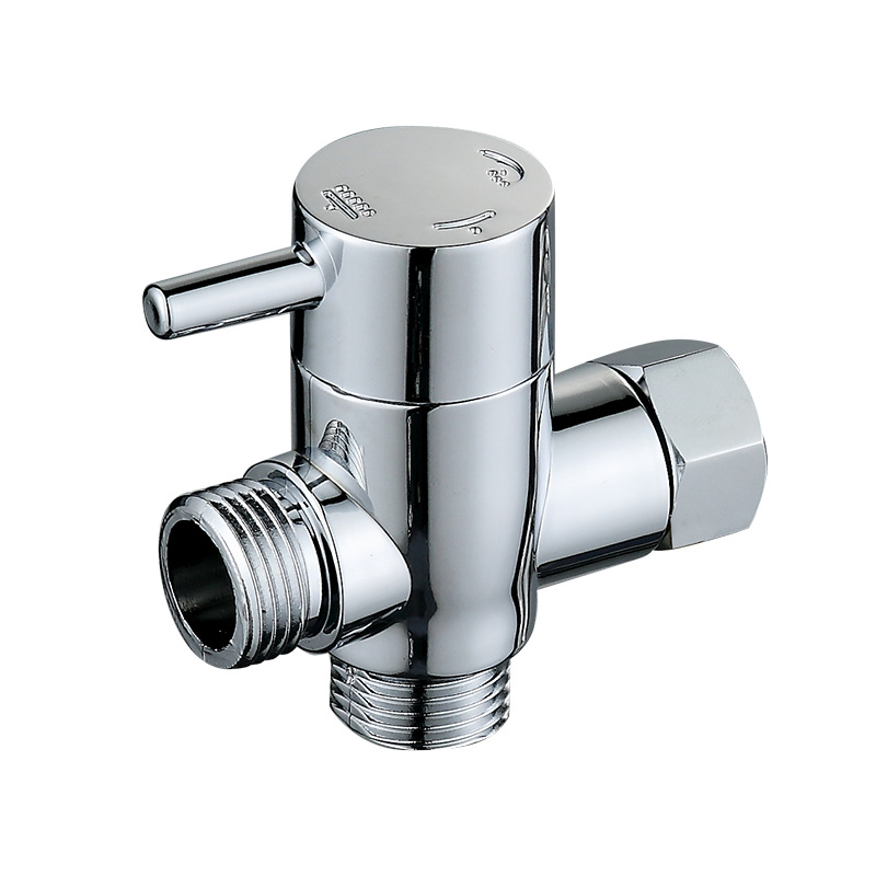 All 4 points copper water separator 4/6 points fast open one in two out shower faucet three-way valve manufacturers large price excellent