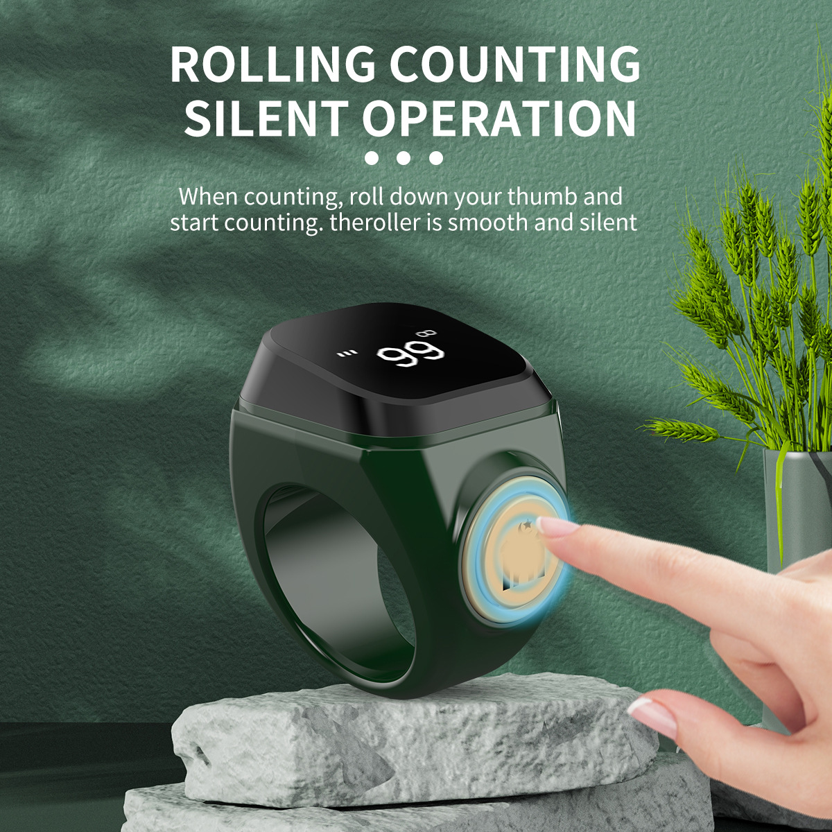 Southeast Asia's Hottest New Product D01 Counter Smart Ring App Time Reminder Counting Button Smart Ring