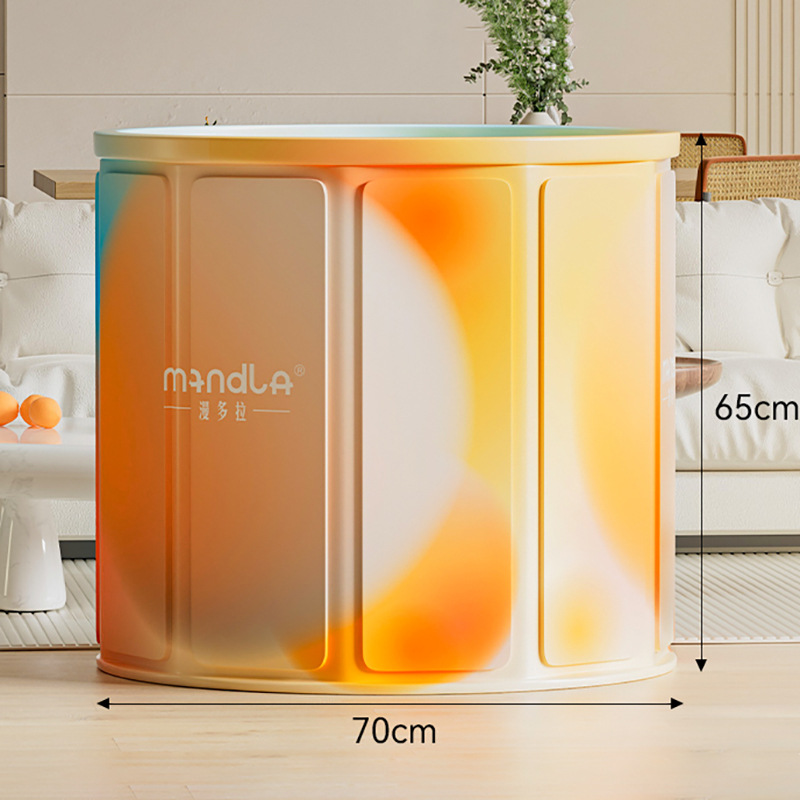 Foldable Bath Bucket for Adults and Children, Round Bath Bucket, Full Body Bath Tub, Bathtub, Shower Bucket