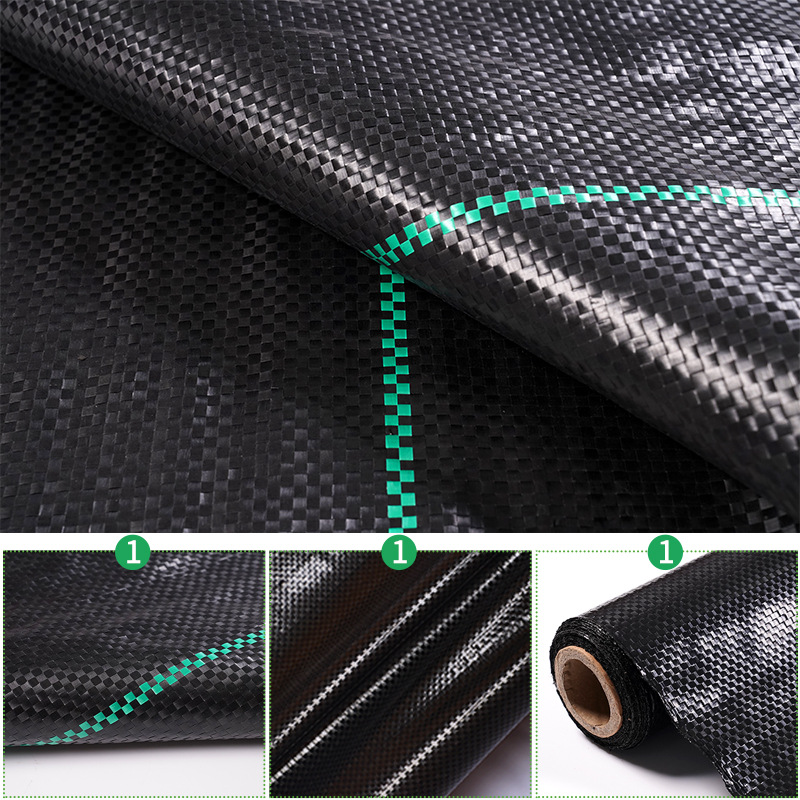 Water-Permeable Weed Control Fabric Wholesale Cross-Border Amazon Greenhouse Agricultural Black Fruit Tree Fabric Gardening Mulch Fabric