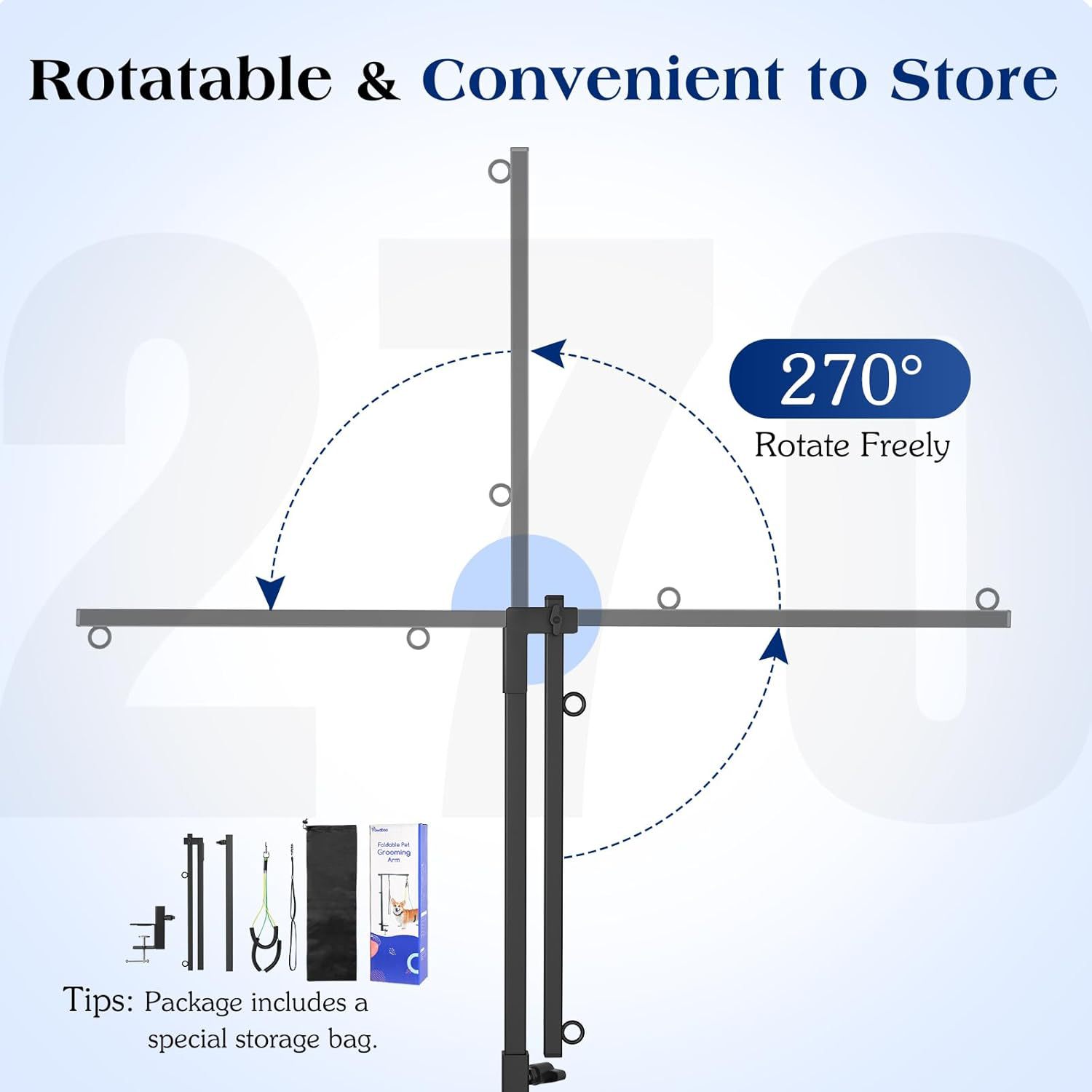 Pet Grooming Arm Dog Grooming Bracket Retractable Height Adjustable Lift Foldableable Black Iron Bracket