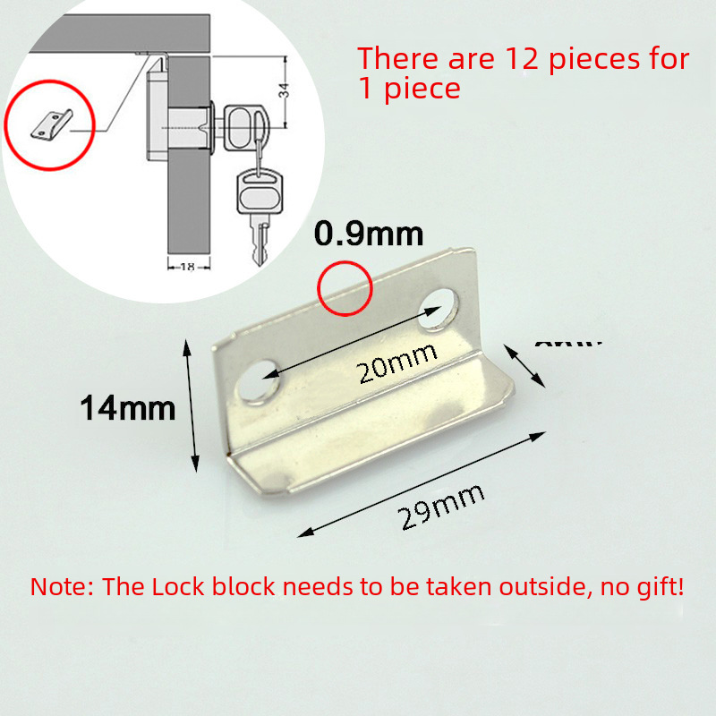 Desk cabinet drawer lock door drawer cabinet lock zinc alloy tongue drawer lock door lock core spot