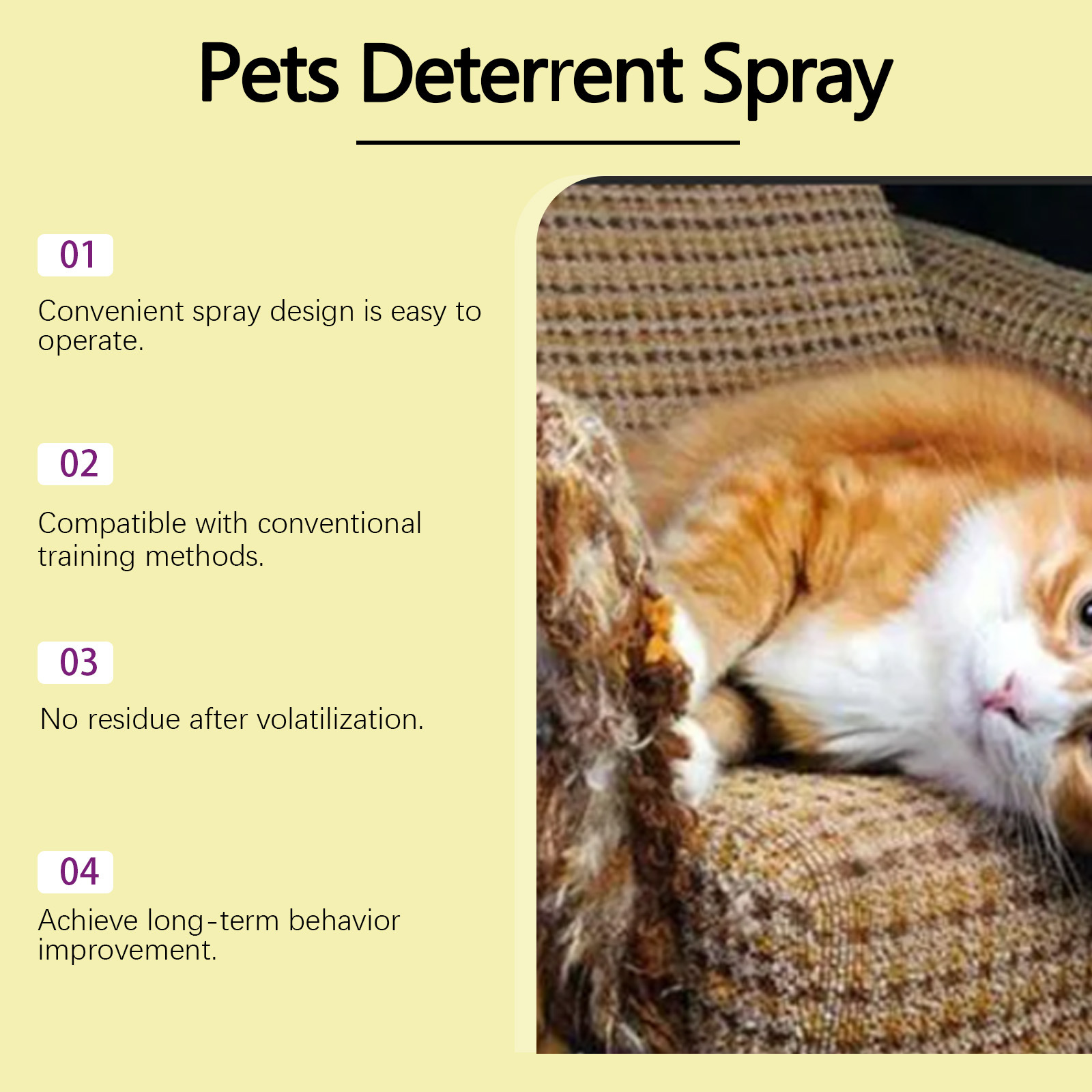 Yegbong Indoor Cat Repellent Spray, Indoor and Outdoor Anti-Cat Scratching Household Anti-Urination Repellent