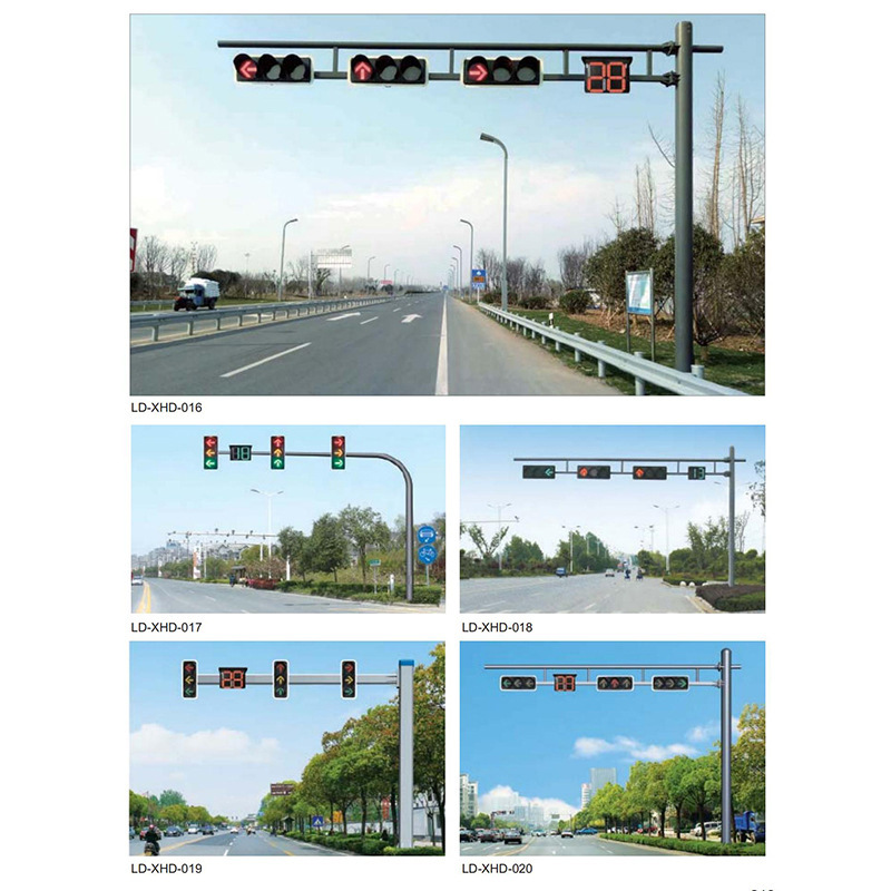 Factory Direct Supply of Intersection Traffic Signal Lights L-Shaped Traffic Light Poles Road Traffic Warning Signal Light Poles