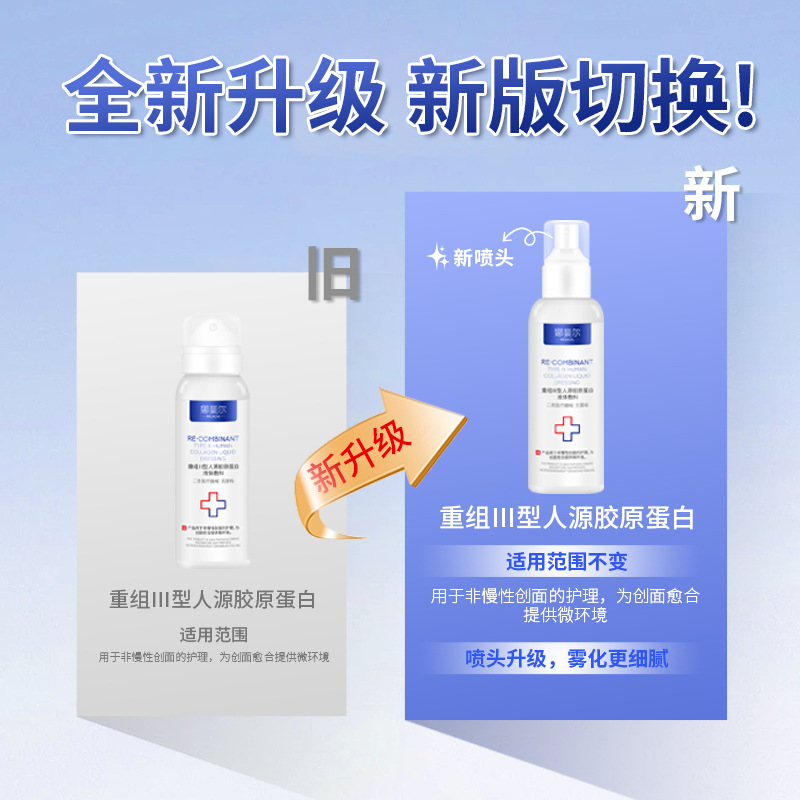 Medical Recombinant Iii Collagen Dressing Spray Mechanical Brand Laser Medical Beauty Microneedle Postoperative Wound Repair