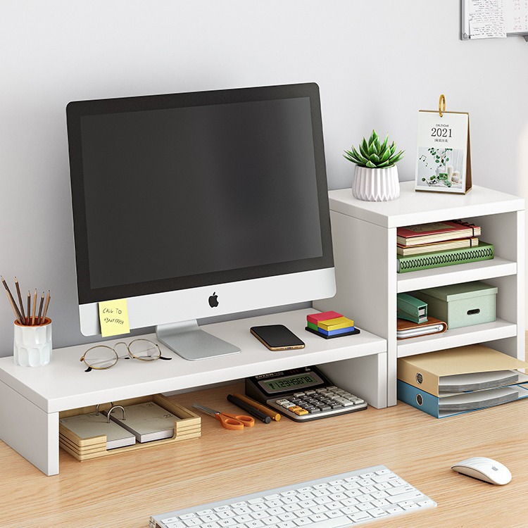 Поднятый стеллаж для компьютера, настольный стеллаж для офиса, подставка для монитора