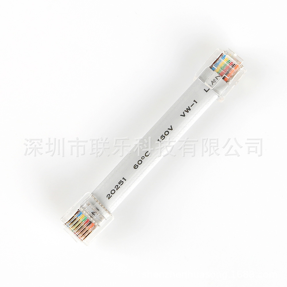 ul2651 плоский 8-жильный серый телефонный кабель RJ45 8P8C