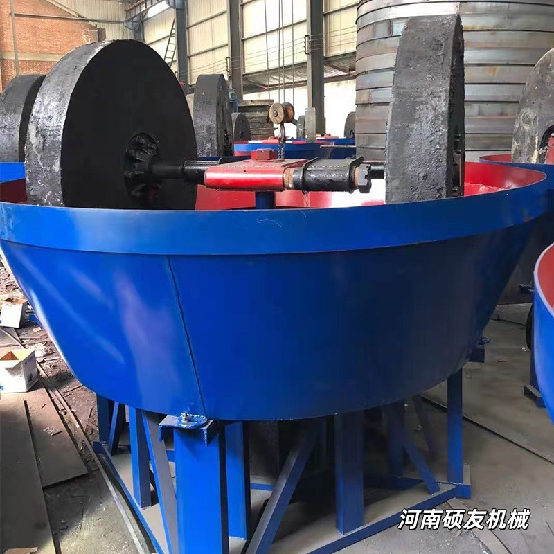Small Miners Choose Mercury-Mixed Gold Grinding Machine, Wet Grinding Machine, Wheel Grinding Machine, Barite Mineral Grinding Double-Wheel Gold Grinding Machine