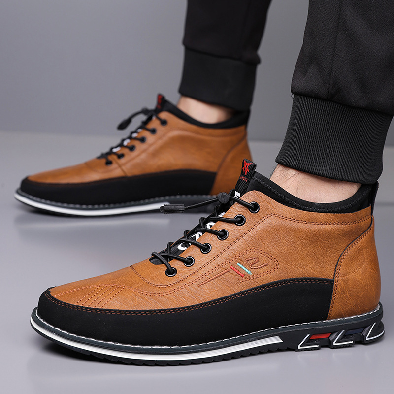 Кросс-Бордер Принц Кэжуал 52 Большой Размер Мужские Высокие Обувь Модные Полуботинки Мужские С Вышивкой Слип-Он Плоские Обувь В Наличии