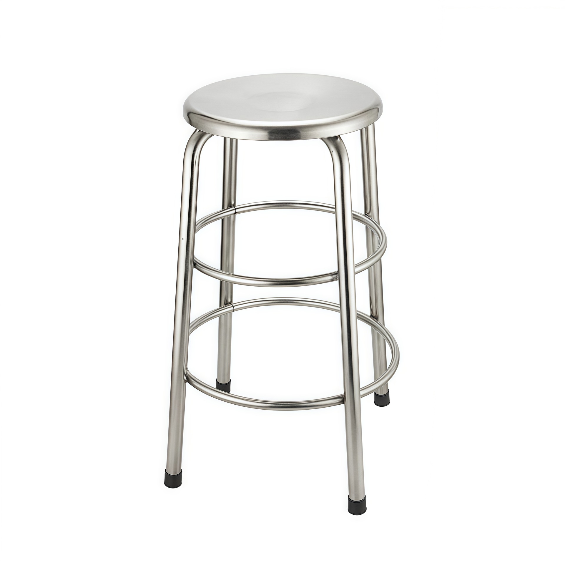 Cross-Border Commercial Stainless Steel Round Stool Low Stool Canteen Restaurant Dining Chair Heightening Bar High Stool Assembly Line Workshop