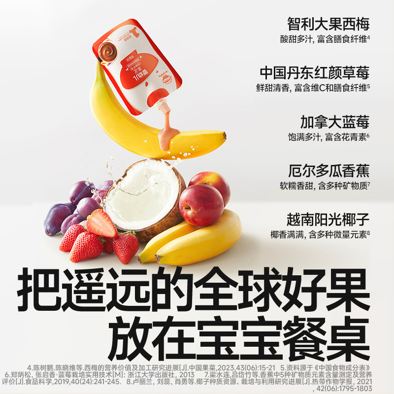 Akita Manman Fruit Puree Infant Baby Fruit Puree Multi-Flavor Gift Box Fruit Puree Fruit and Vegetable Puree Baby 60g